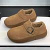 New Retro, Fleece and Thickened Warm Cotton Shoes for Women with Thick Soles