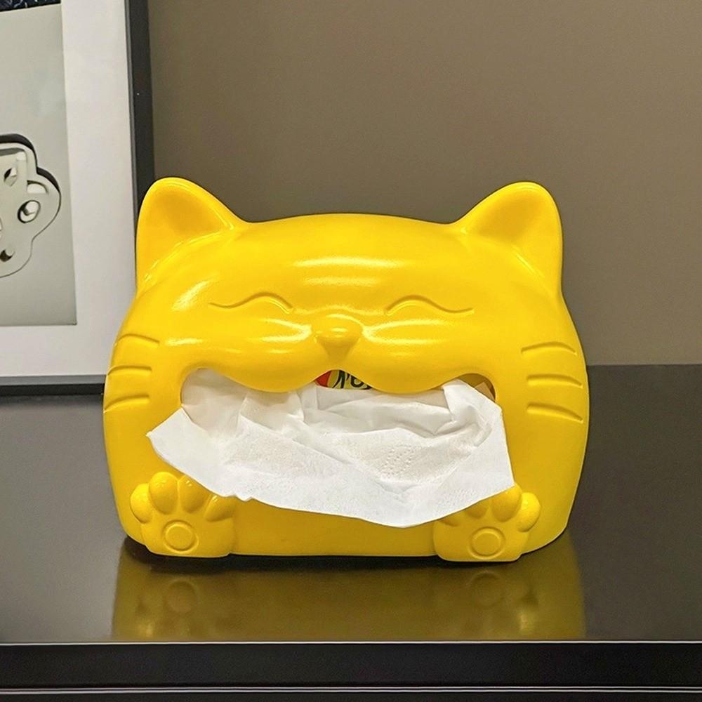 Model Toy Cat Tissue Box Collectible Animal Napkin Holder Napkin Storage Box  Birthday Gift