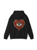 Unisex Fall Autumn Retro Vintage Evil Eye Heart Graphic Print Hoodie Casual Long Sleeve Pullover Top for Daily Wear