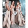 Sommer Neues Tiefes V-Trägerkleid für Damen Europäischer Amerikanischer Stil Brautjungfernkleid Partykleid für den grenzüberschreitenden Handel