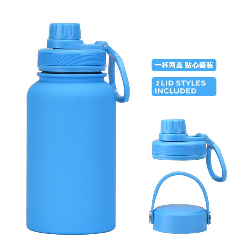 Ein Becher mit Doppelwand 650 ml Edelstahl Thermosbecher Große Kapazität Wasserbecher Tragbar Outdoor Doppelwandig Trinkflasche Sportkessel