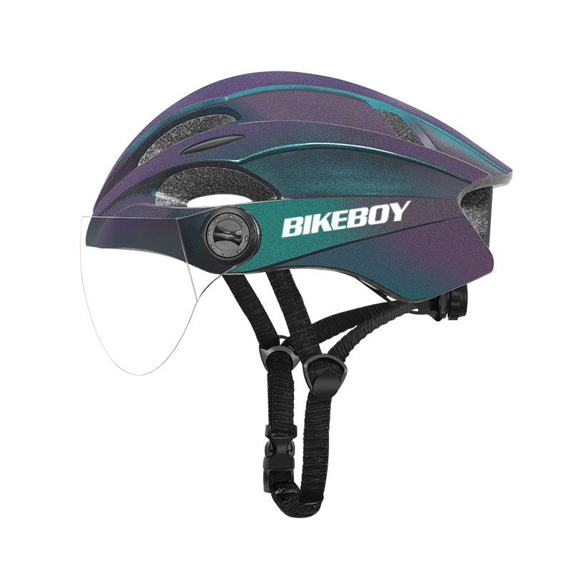 Electric battery car helmet bicycle mountain bike road bike men and women bicycle safety helmet with goggles goggles