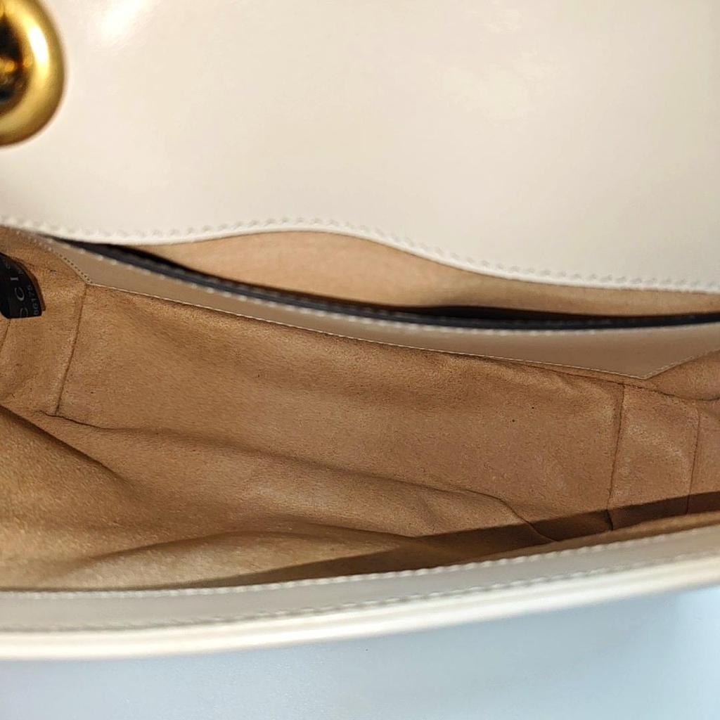 [Pre-Owned] Gucci GG Marmont Matelassé Mini Bag 'White' - Very Good #1CTLP5Y