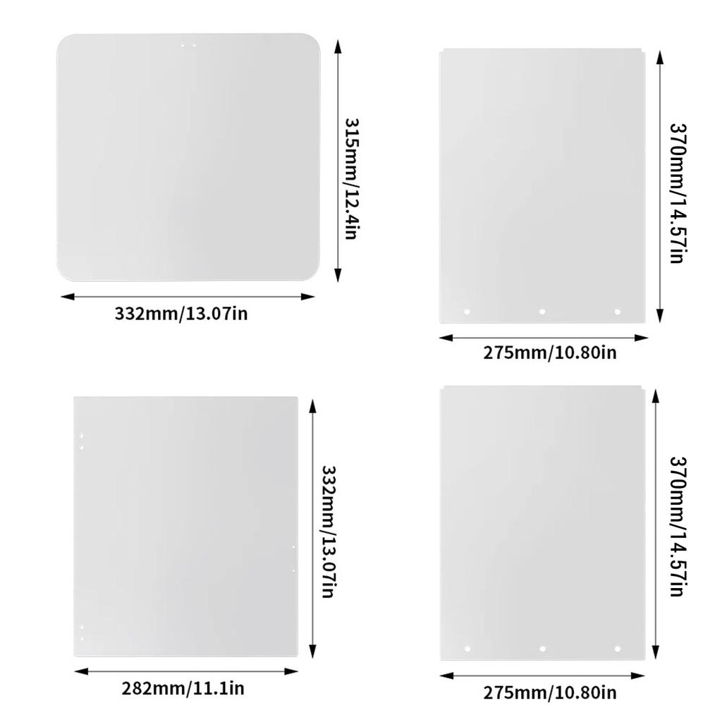 3D Printer Enclosure Kit PC Cover Compatible with for 5M for Safer and Quieter Cover Protection Noise Reduction