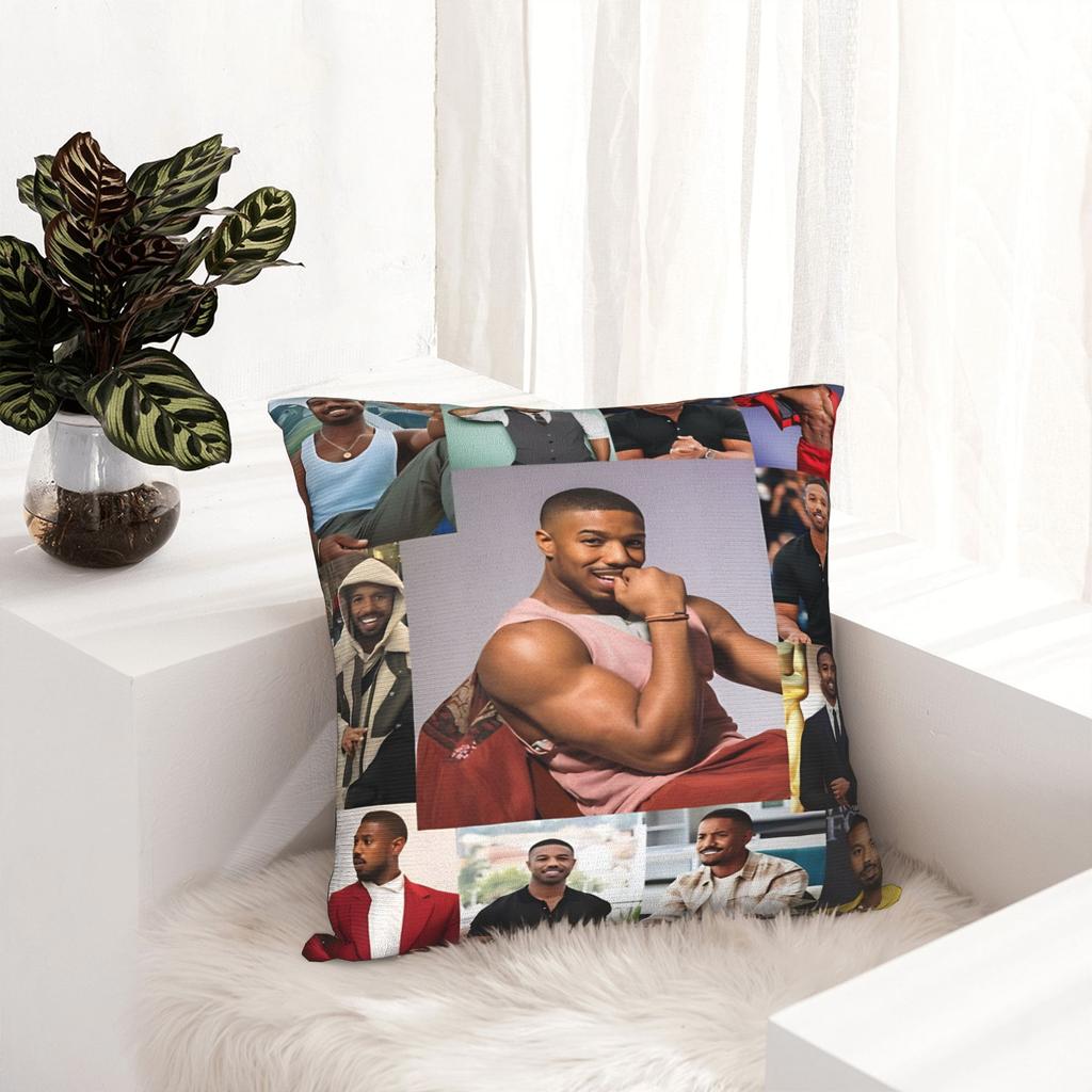 Michael B Jordan Pillow Case Soft Pillow Cover For Couch Sofa Bedroom Cute Funny Pillowcases