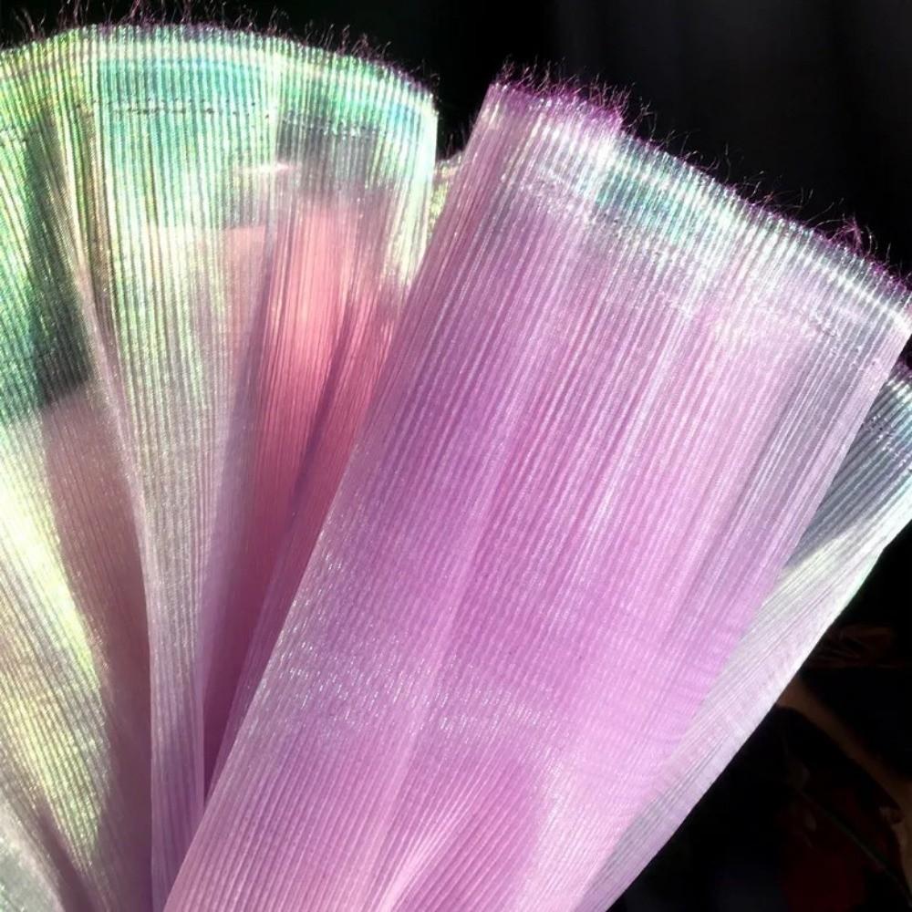 Pleated Designer Cloth 100x150cm Apparel Sewing Fabrics Fashion Organza Fabric  Wedding Dress