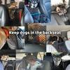 Universal Pet Car Barrier Net With Storage Pockets, Adjustable Mesh Divider For Suv And Sedan Backseat