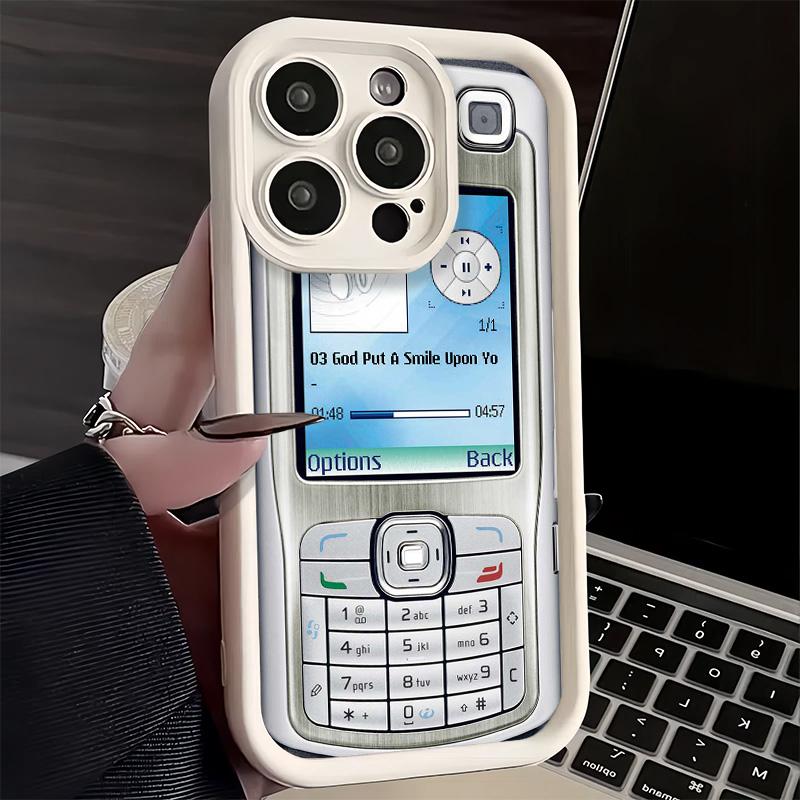 Phone Case for iPhone 17 Air 16E 15 16 Pro Max Funny Retro Callphone Cover 14 Plus 13 12 Mini Soft Shell Silicone Fundas