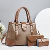 Luxury 3piece Set Women Brand Purses and Handbags Faionable Shoulder Crossbody Bag Large Capacity Designer Commuting Tote Bag
