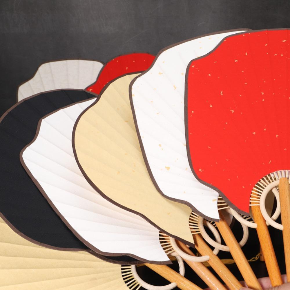 Vintage Chinese Style DIY Fan Classical Round Fan Portable DIY Xuan Paper Fan  Room Decorations