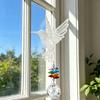 Hanging Metal Hummingbird Suncatcher Prisms Suncatcher Faux Crystal Window