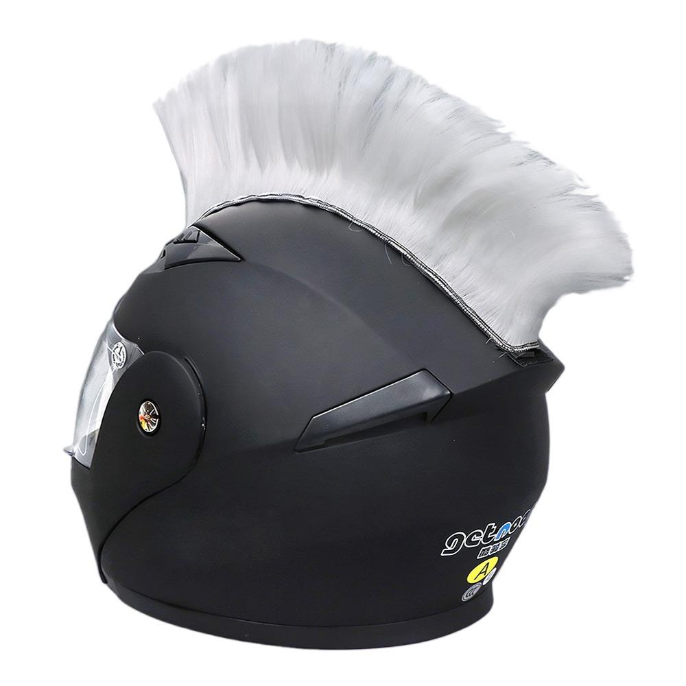 Synthetic Hawks Motor Helmet Decor Reusable Hair Sticker Funny Outdoor Wig