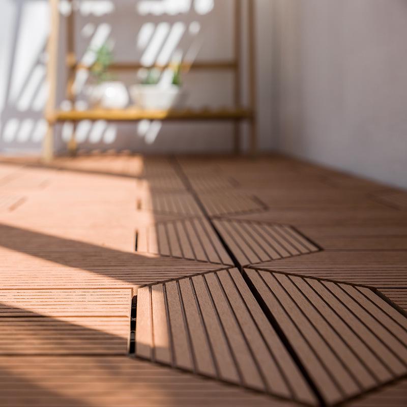 Non-Slip Outdoor Plastic-Wood Parquet for Balcony, Garden, or Courtyard