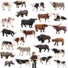 Farm Animal Figures Educational Toy Simulation Animal Model Kid's Gift Plastic Material Cow Category 14x8cm Size