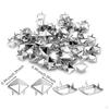 1000 Pieces 10mm Metal Pyramid Easy To Install 4Prong Square Rivets Shiny Finish