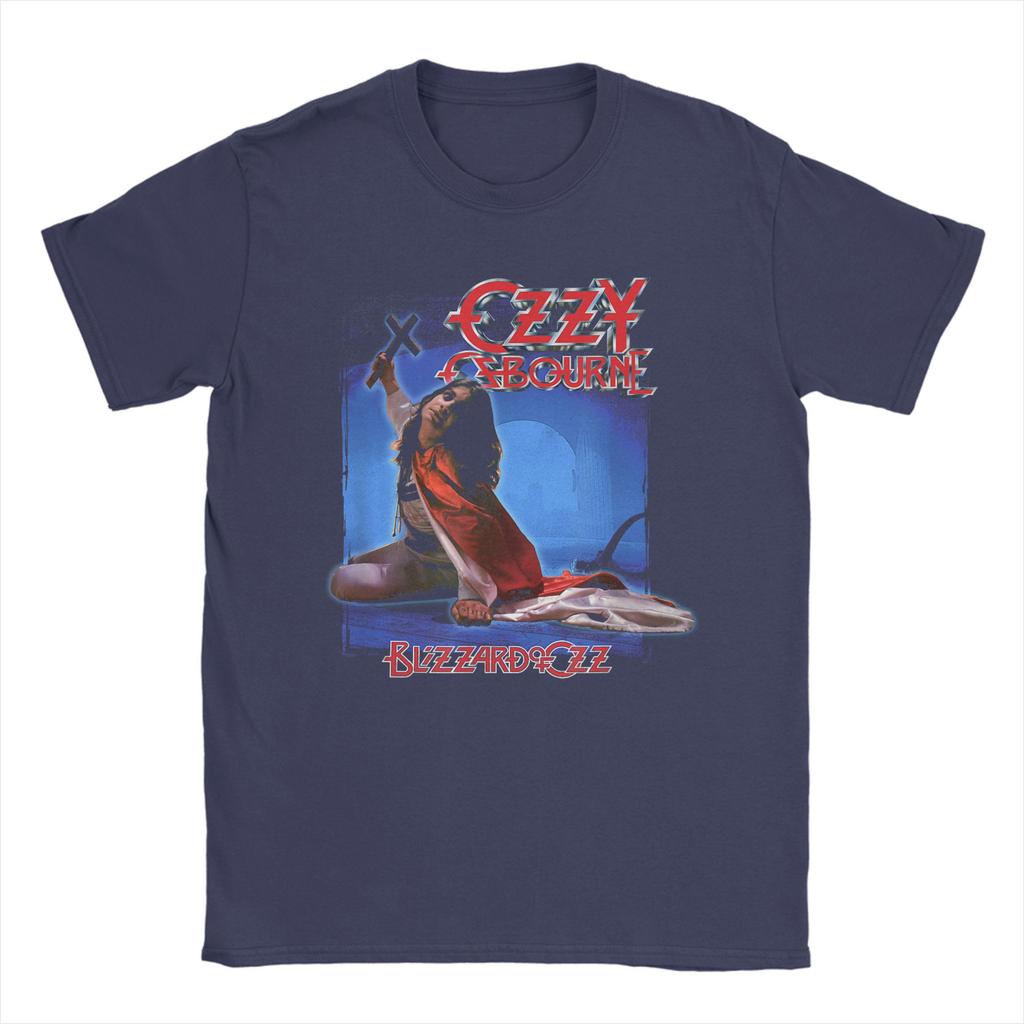 Heavy Metal Rock Ozzy Osbourne Blizzard Album Cover T-Shirts Herren Neuheit T-Shirts Rundhals Kurzarm T-Shirts Geschenk Kleidung