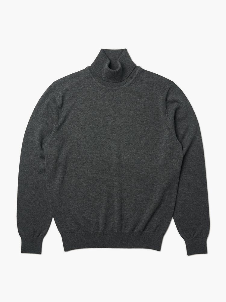Berno 24Fw Turtle-Neck Knit Charcoal M