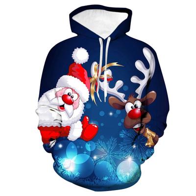 Unisex Weihnachts-Sweatshirt, 3D-Druck, lustiger Weihnachtspullover, Herren-Kapuzenpullover, Herren-Frühlingsherbstmode, Freizeitjacke, Kapuzenkleidung
