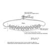 Classic Shiny Clear Zircon Flowers Adjustable Charm Bracelets for Women Sliver Color Fashion Wedding Zircon