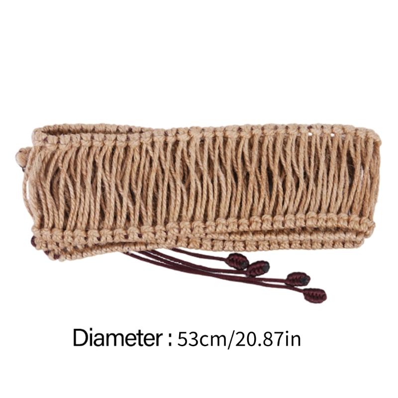 Tongue Drum Wrapped Braided Rope Percussion Hand Pan Drum Handwoven Rope Ethereal Drum Accessories