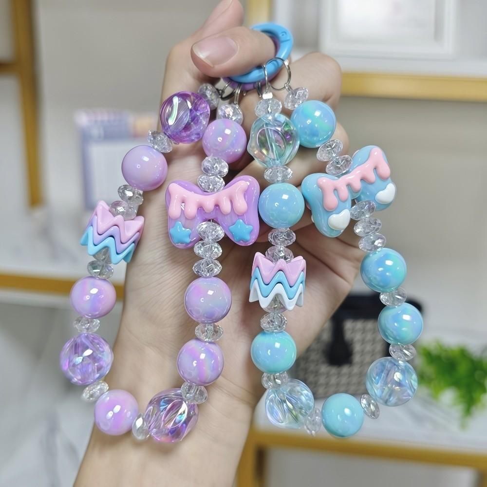 Capyabra Bead Phone Pendant Bow Phone Wrist Strap Kawaii Beaded Phone Chain  Mobile Phone