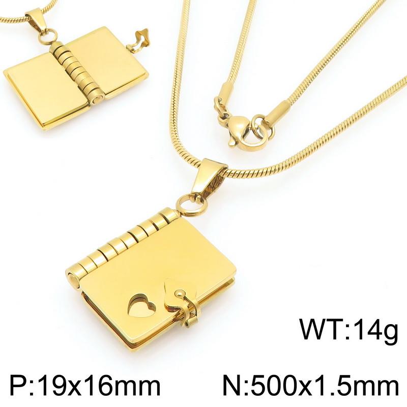 Stainless Steel Mini Book Locket Necklace for Women Men Envelope Locket Openable Pendant Jewelry Romantic Gift for Couples