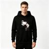 Men's Crew Neck Hoodie, Fashion Hip Hop Rapper Portrait Print Casual Long Sleeve Pullover Sweatshirt for Daily Wear