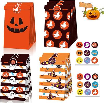 Halloween Candy Bags 12 Pcs with Trick & Treat Stickers
