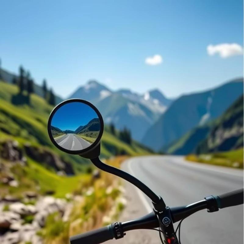 Shockproof Convex Bike Motorcycle Handlebar Mirror - 360° Rotatable Adjustable Wide Angle Rearview