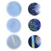 Holographic Resin Molds Silicone,Resin Coaster Molds Round Coaster Molds for Resin Casting,Epoxy Resin Mold for Cups Mat