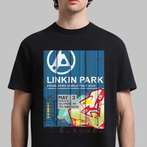 Linkin Park From Zero Мировой Тур 2026 Балтимор Мэриленд Постер На CFG B Футболка XXL