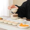 Ru Kiln Travel Tea Set One Pot Three Cups Portable Outdoor Ceramic Kuaike Cup Set Business Event Gifts