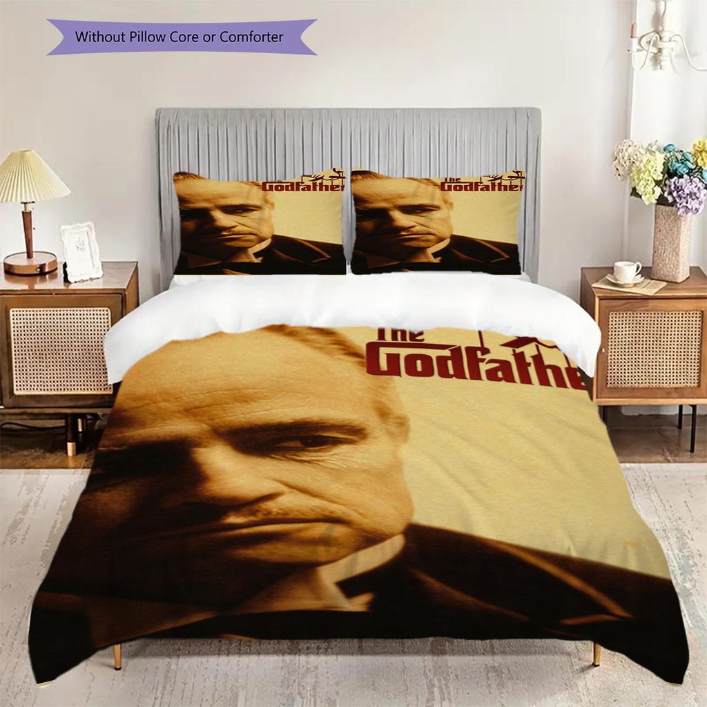 The Godfather Movie Poster Bedding Threepiece Set 1 Duvet Cover 2 Pillowcase Without Core Christmas Birthday Gift Soft And Comfortable
