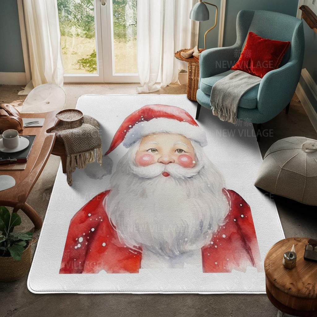 House Entrance Carpet Home Door Mat Living Room Bath Foot Bathroom Non-slip Water Absorption Rugs Bath Merry Christmas Winter
