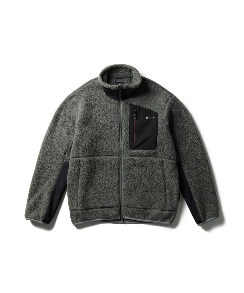 Snow Peak Polartec Thermal Pro Boa Fleece Jacket Outer and Size M SPF-JK-25AU906, Jacket, Men's Women's, Gray,