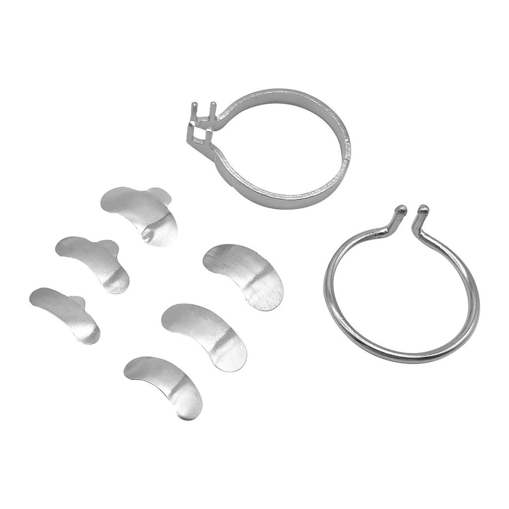 100 sztuk / paczka Dental Matrix Przekrojowe wyprofilowane metalowe matryce Zespoły Dental Matrix Rings
