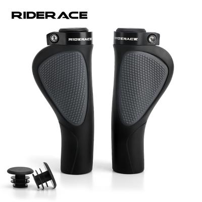 Manopole per bici MTB, ergonomiche, in gomma, per manubrio da bicicletta, antiscivolo, assorbimento degli urti, resistenti, con estremità bloccabili integrate, parti per ciclismo