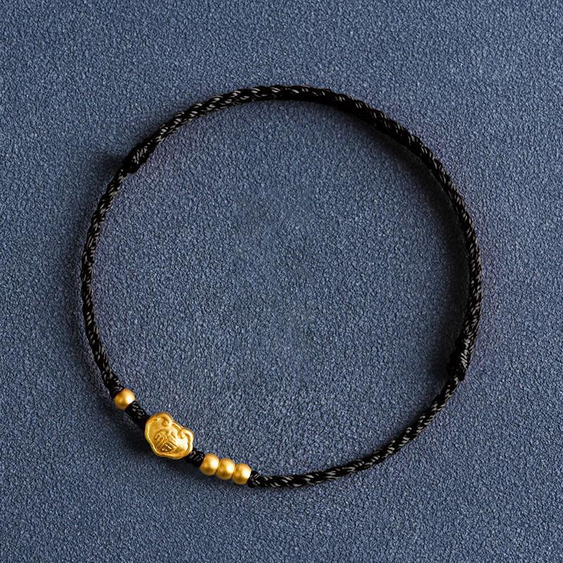 Chinese Style Lucky Bracelet For Women Men Fashion Handmade Braided Peace Lock Adjustable Bracelet Jewelry Accessories Gifts