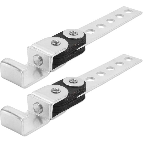 2-Pack RV Generator Muffler Hanger - 8-Hole Carbon Steel Exhaust Bracket with Flexible Swivel, Compatible with Onan Cummins 1.5 -2.5  Tailpipes Open Style