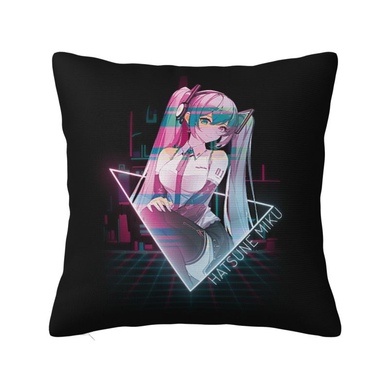 Custom Hatsunes Miku Anime Nordic Throw Pillow Covers Cartoon Manga Chair Cushion