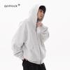 QOTRIOCK Unisex Boxy Reißverschluss-Hoodie mit Fleece-Futter