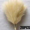 GeeParty 10Pcs Fluffy Pampas Grass Fake Reed Simulated Artificial Flower Boquet for Birthday Party Decoration