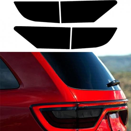 For 2014- Dodge Durango Car Tail Light Vinyl Cover Overlay Glossy Black