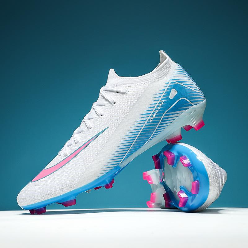 Seamless fly-woven football shoes men's low-top youth long nails broken nails training sports shoes 2025 retail