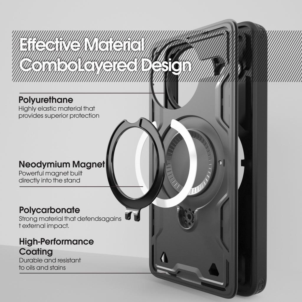 For Xiaomi Poco F7 Pro Phone Case [Magnetic Shockproof] with Stand & Lanyard Hole | Compatible IBMRS