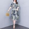 Fashion Summer Dresses for Women Plus Size Casual Short Sleeve Elegant Long Dress Summer Vintage Clothes