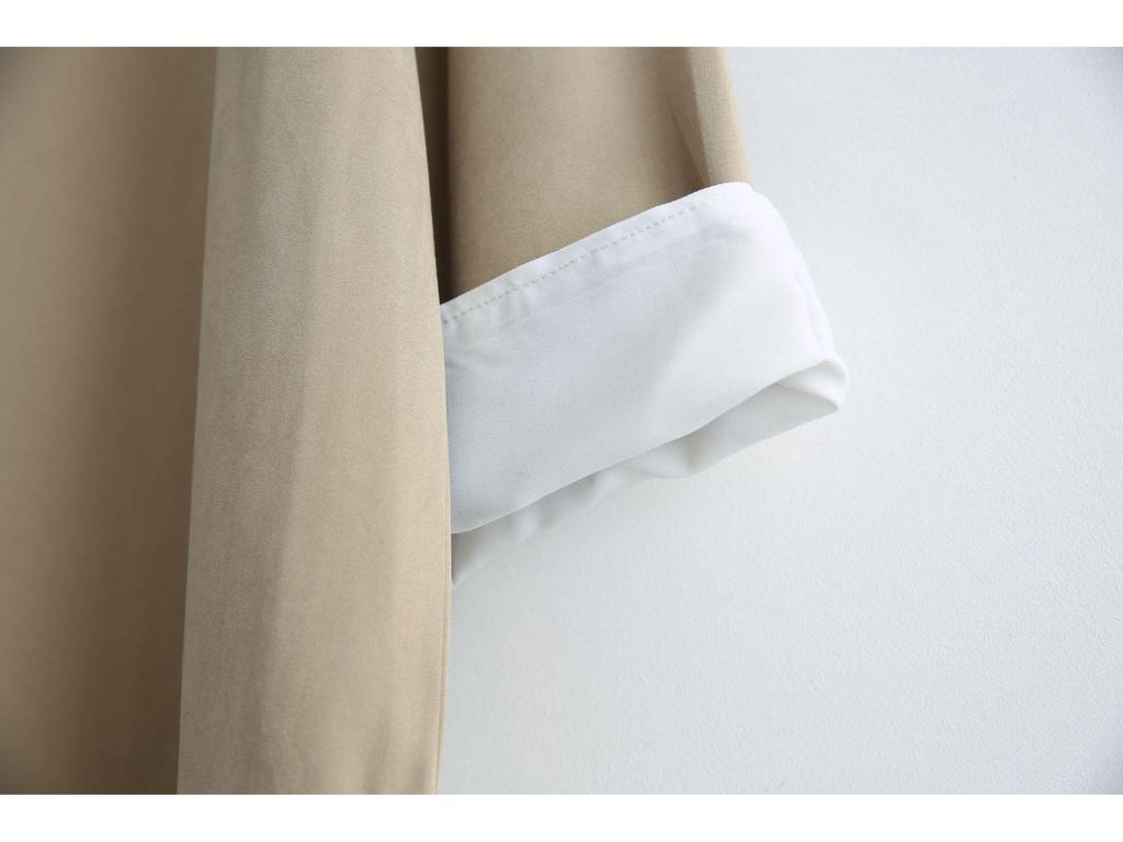 Ma Fan Men's Chinese Tang Suit Satin Long Robe: Snowflake Pattern, Stand-Up Collar, Roll-Up Sleeves, Solid Color