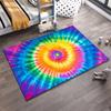 Colorful Tie-Dye Spiral Pattern Carpet, Vibrant Rainbow Home Decor Suitable for use as an anti-slip for living room bedroom sofas