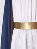 Disfraz Griego Romano para Niñas de Halloween Túnica con Chal Lateral de Contraste Cremallera Trasera Sin Mangas Vestido con Ribete Metálico para Cosplay