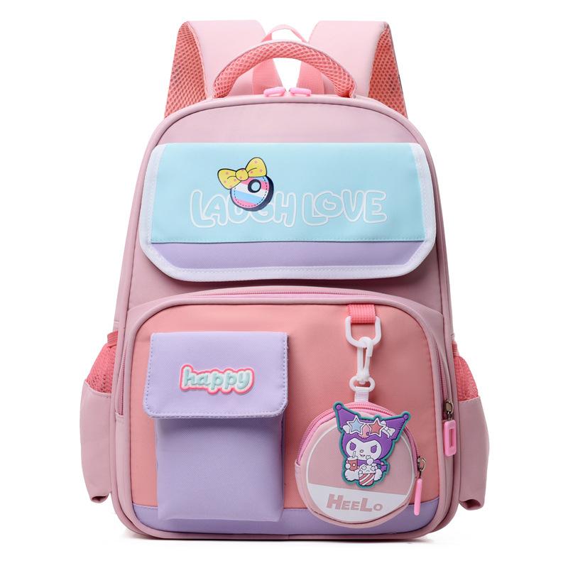 

Large-capacity schoolbag for primary school students, boys and girls, lightweight children s spine care and burden reduction backpack світло-рожевий колір